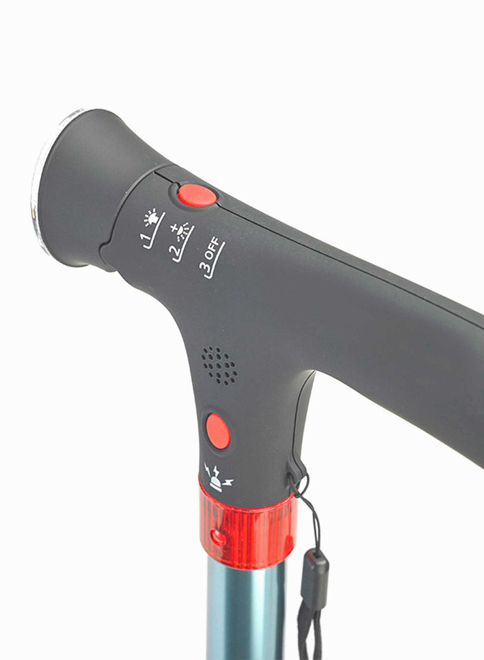 Safety Walking Stick with LED Light and Alarm