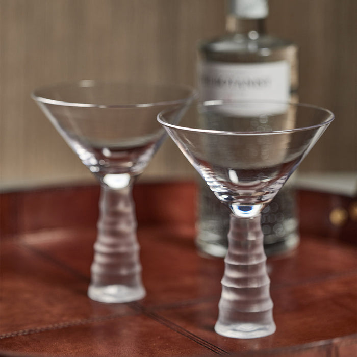 Sagano Bamboo Martini Glass - Set of 4 - Drinkware Sets by Carlyle Avenue