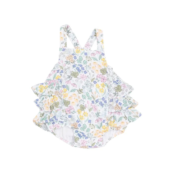 Samantha Floral | Ruffle Sunsuit
