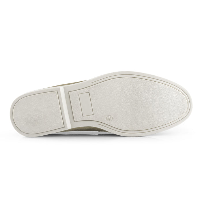San-Mauro Suede Leather Apron Loafers - Taupe