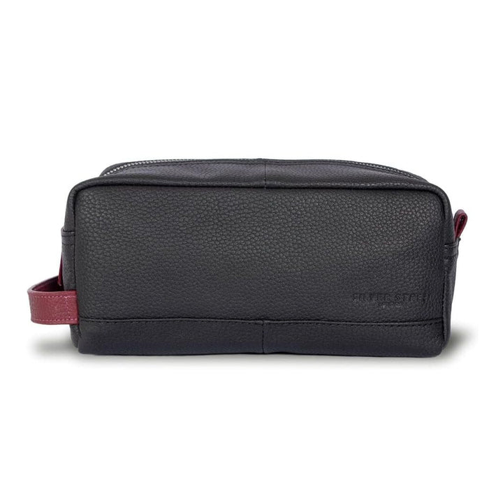 Santiago Leather Washbags  - Black