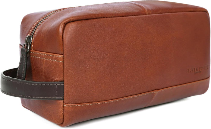 Santiago Leather Washbags  - Tan