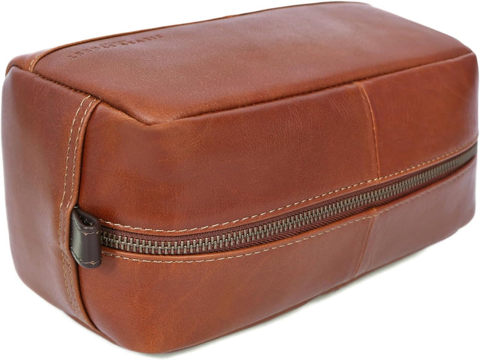 Santiago Leather Washbags  - Tan