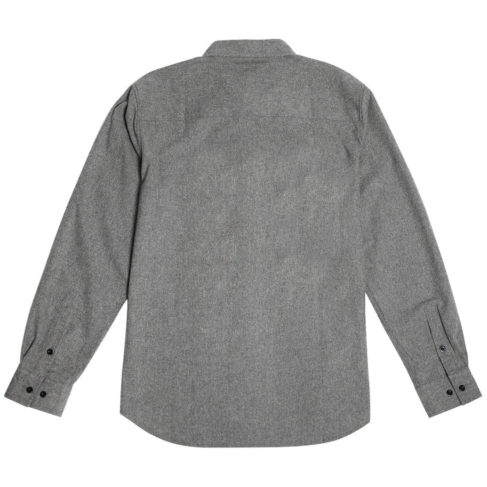 Fasthouse Saturday Night Special flannel in charcoal heather, back view