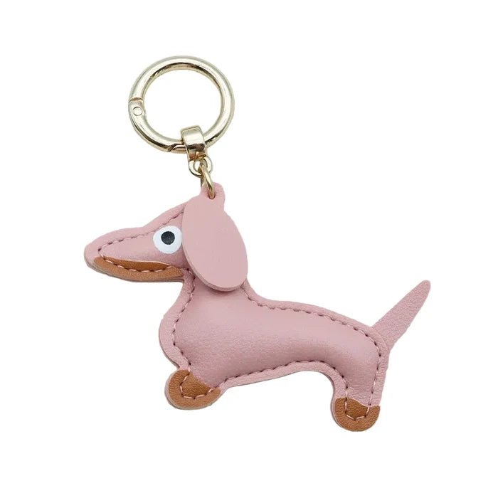 "Sausage dog" bag chain pink