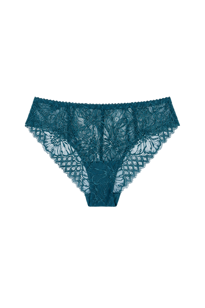 blauw lingerie hipster met kant
