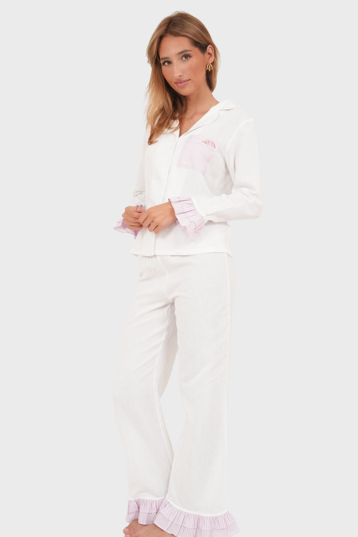 "Scarlett" pyjama pants white