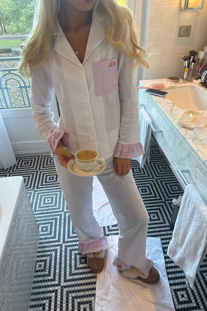 "Scarlett" pyjama pants white