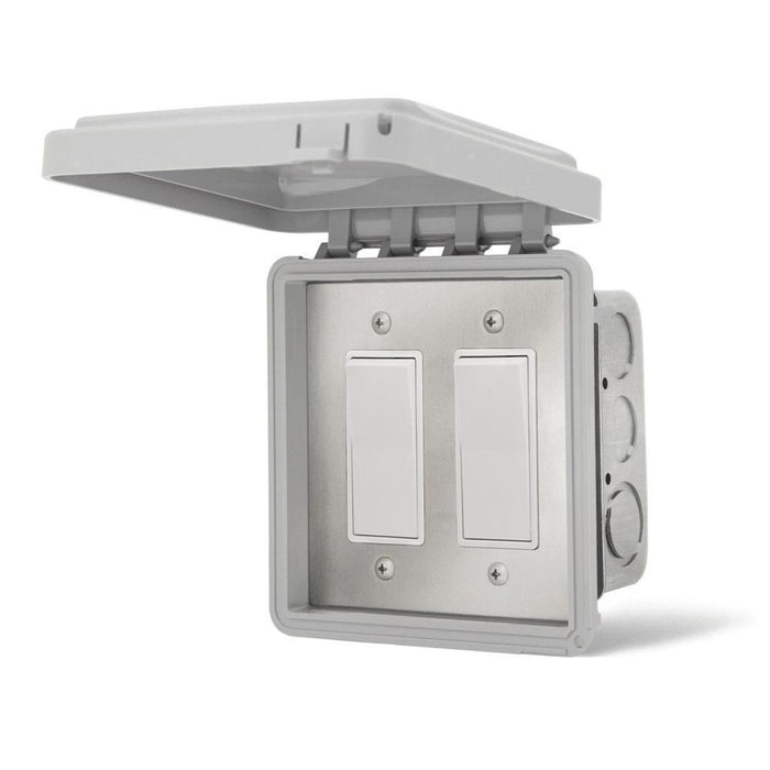Schwank Simple On/Off Switches for Dual Heaters, In-Wall Exposed Outdoor Area Installation