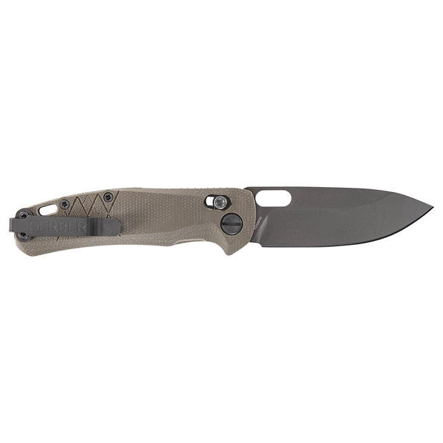 Gerber Scout everyday carry folding knife, tan handle with fine edge stainless steel blade