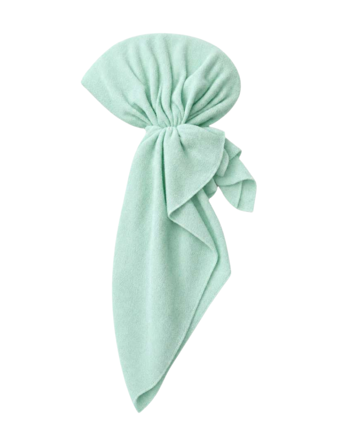 Seafoam Terry Adjustable Pre-Tied Bandanna