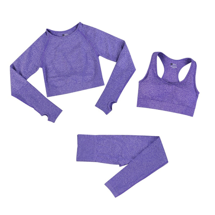 3pcs Purple / S