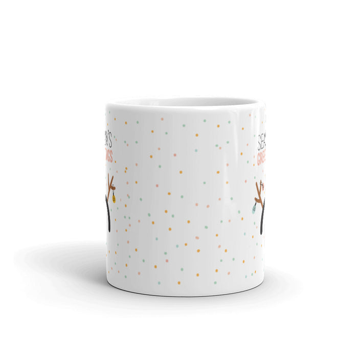 Season's Greetings White Ceramic mug