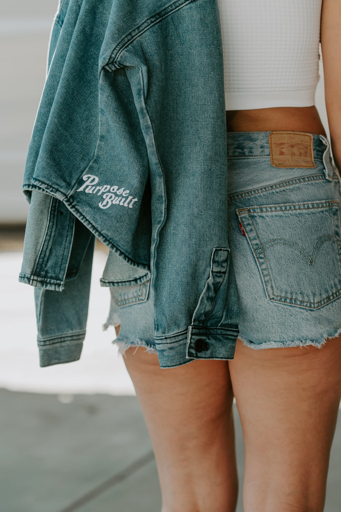 Purpose-Built See You Later jean jacket in denim blue, additional product image