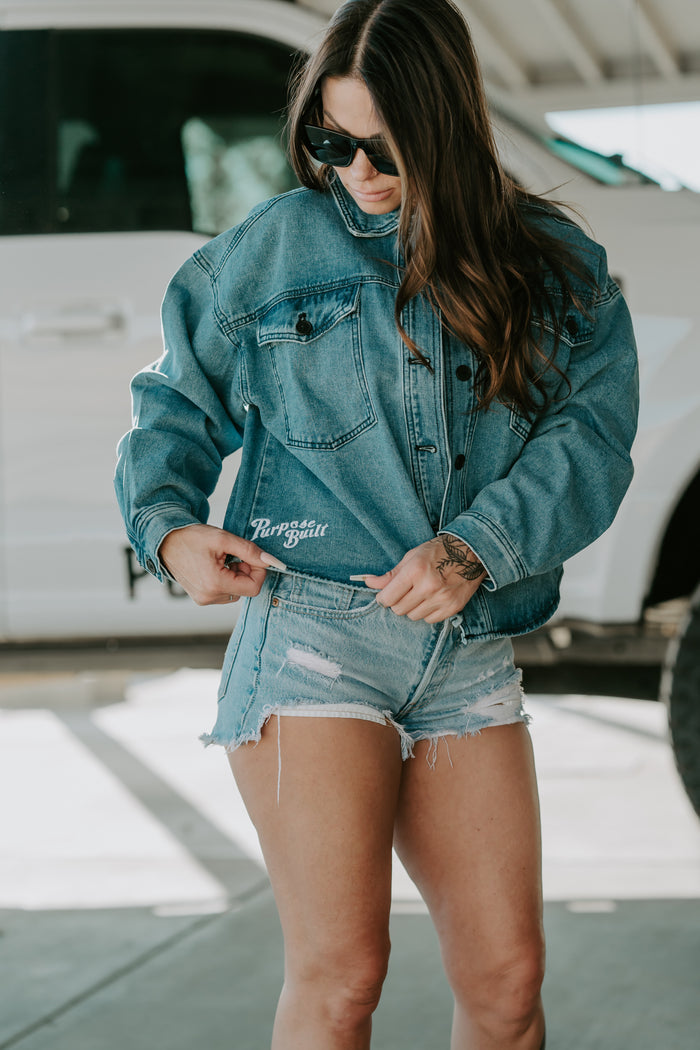 Purpose-Built See You Later jean jacket in denim blue, further product image