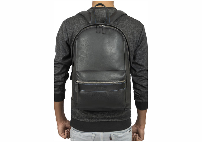Sergio Leather Backpacks - Black