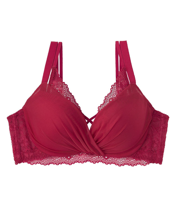 Sheer Layered Side Support Push-Up Bra (F-G-H Cup)
