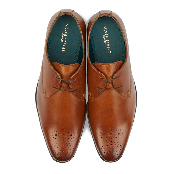 Sherman Leather Derby Shoes - Tan