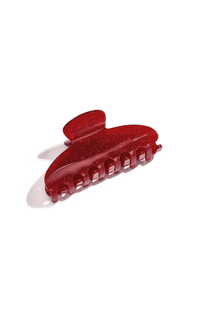 "Shimmer" hairclip red