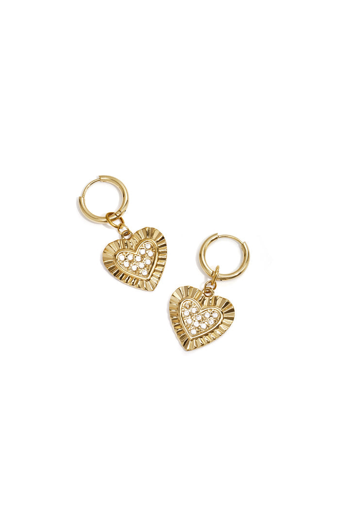 "Shimmer" heart earrings