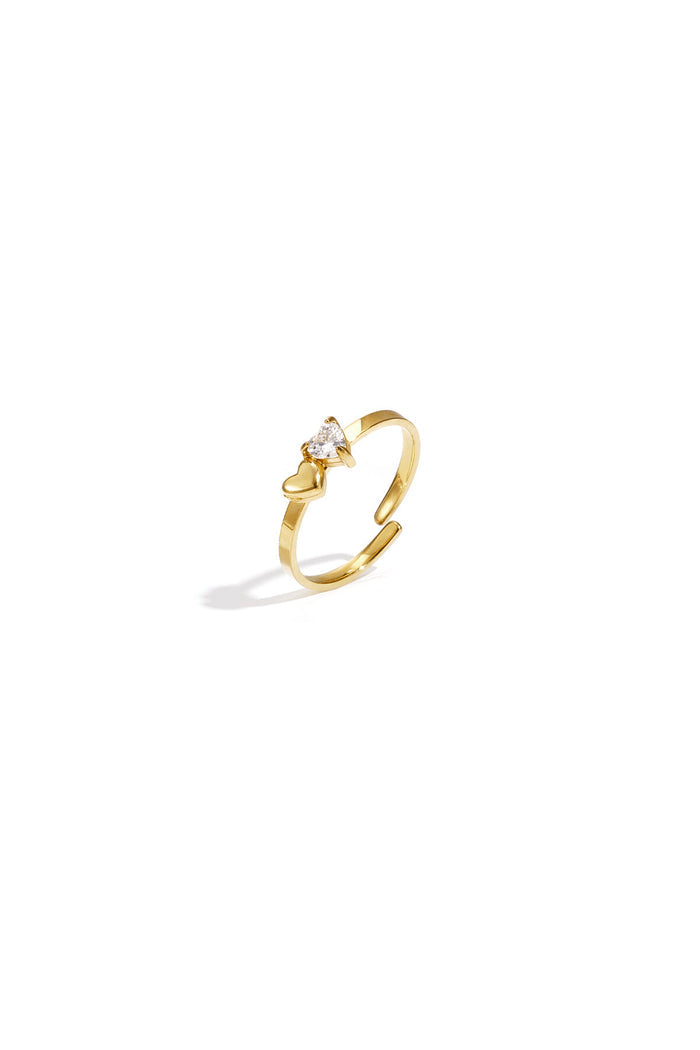"Shimmer heart" ring