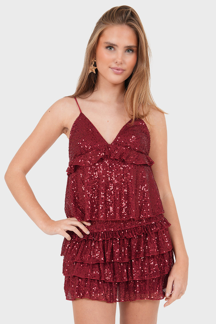 "Shiny" top bordeaux