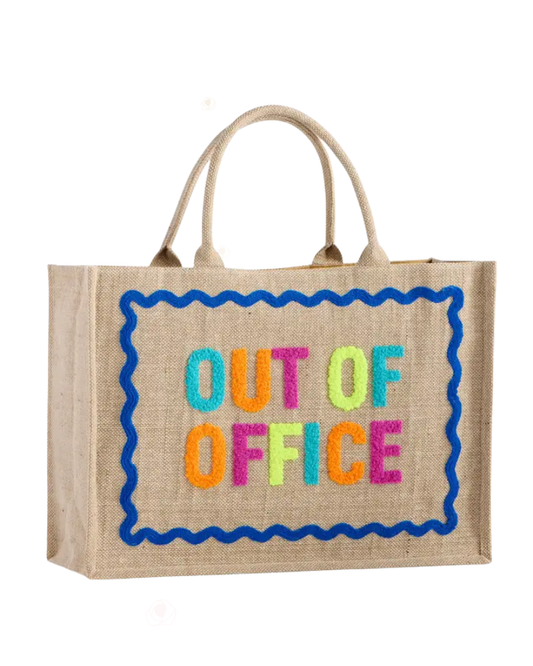 ShiraLeah Out of Office Natural Beach Tote Bag Myselflingerie.com