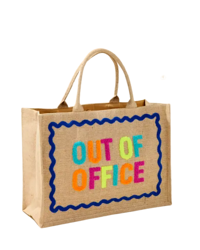 ShiraLeah Out of Office Natural Beach Tote Bag Myselflingerie.com