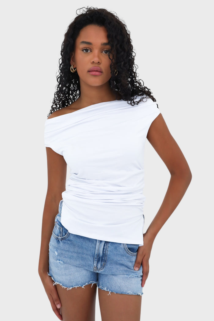 "Shoulder" top white