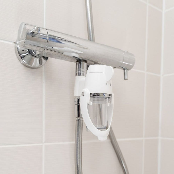 Diagram or packaging of ShowerSpaah Bubble Showerhead Set highlighting dimensions or features.