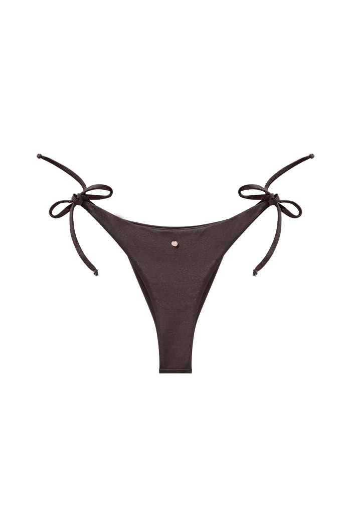 bruin touwtjes bikini bottom