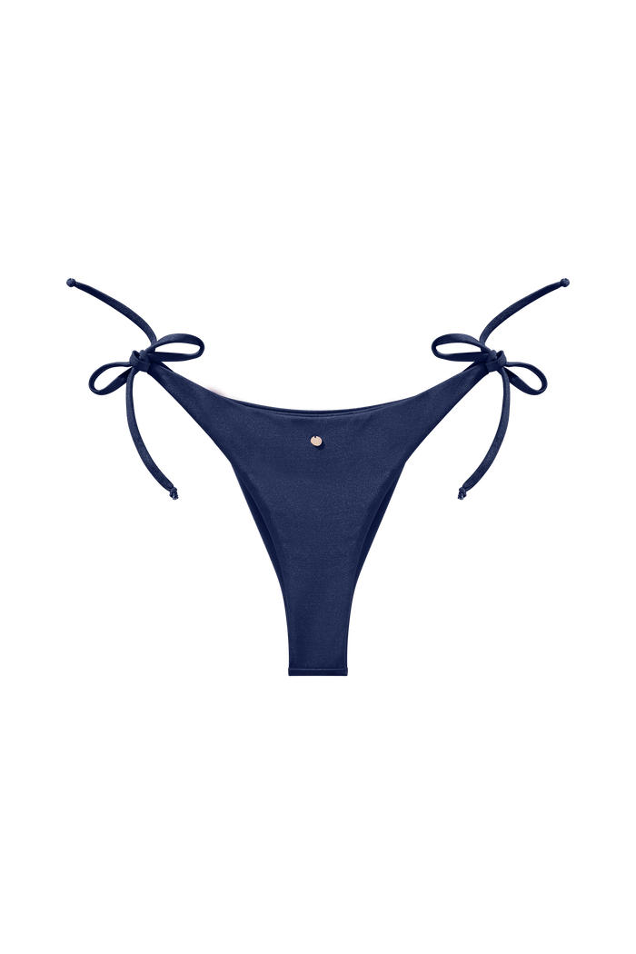 touwtjes bikini broekje donkerblauw
