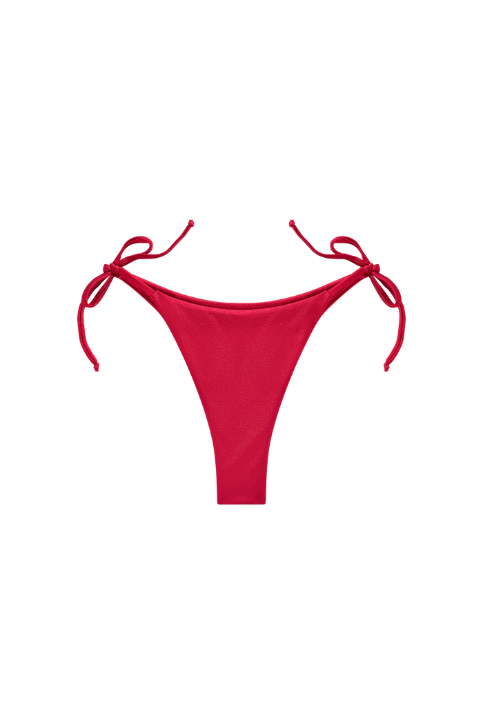 bikini rood broekje touwtjes