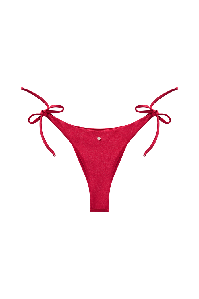strik bandjes broekje rood bikini