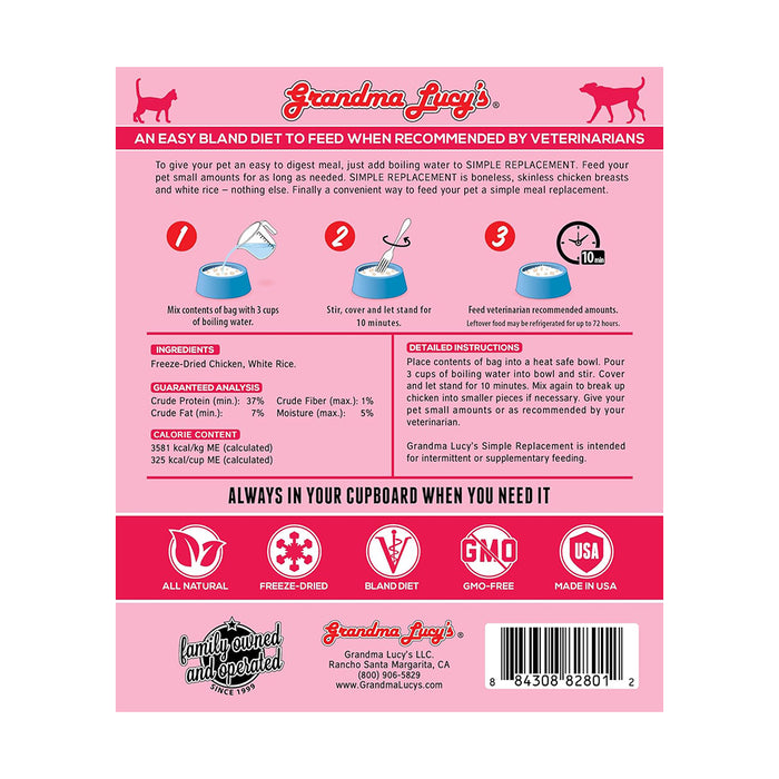 Simple Replacement Anti-Diarrhea Freeze-Dried Dog & Cat Meal Replacement 7oz