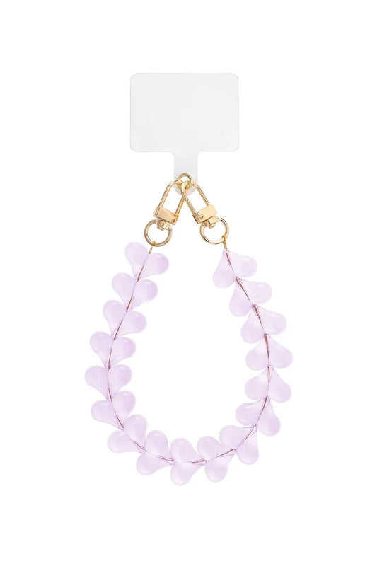 "Small" hearts phone cord lila