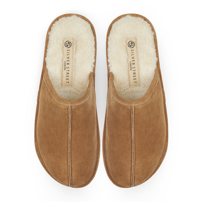 Smithfield Suede Leather Slippers - Tan