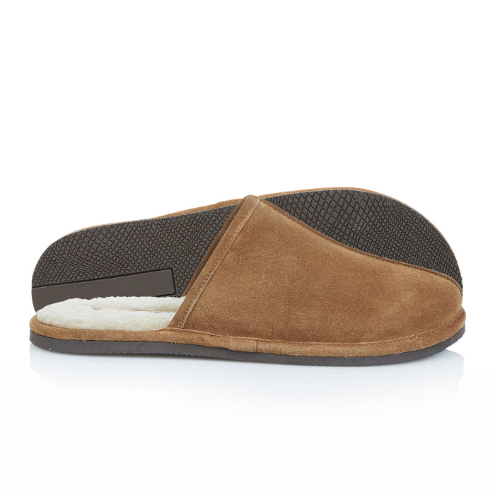 Smithfield Suede Leather Slippers - Tan