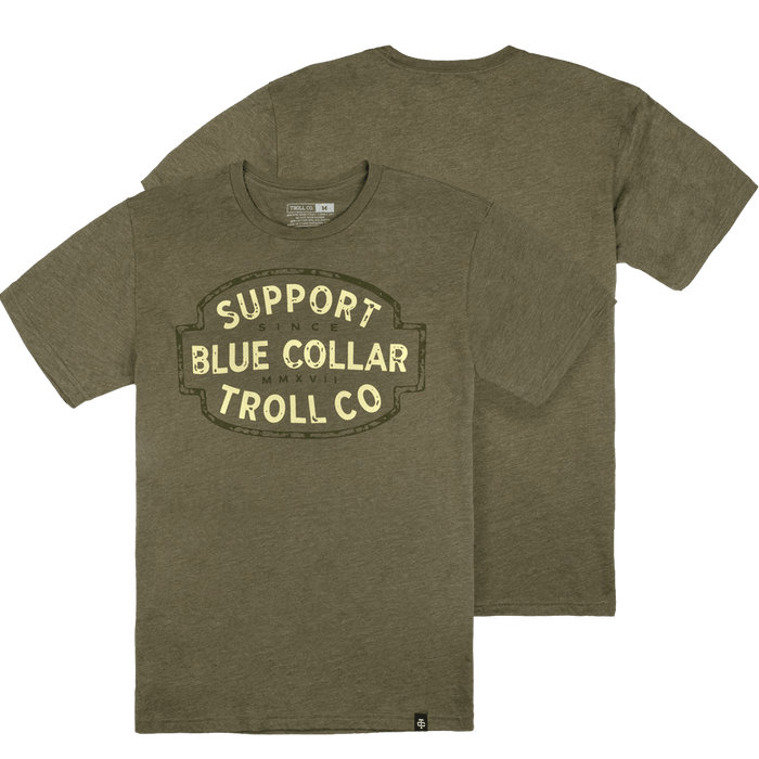 Troll Co. Smolder graphic tee in military green
