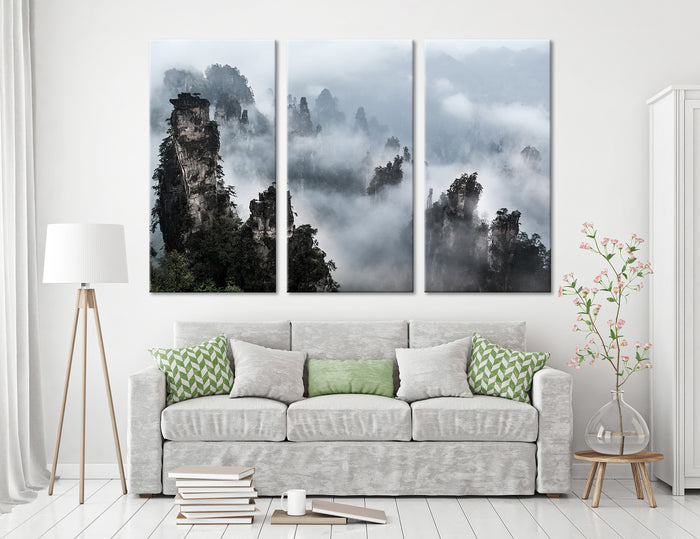 Snow Covered Mountains Canvas Print #7052