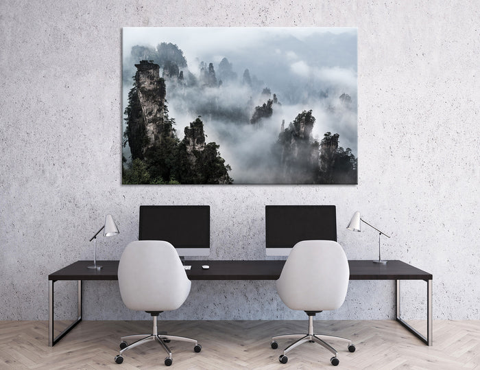 Snow Covered Mountains Canvas Print #7052