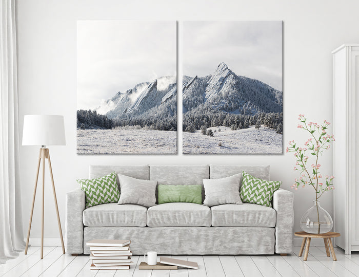 Snow Covered Mountains Canvas Print #7108