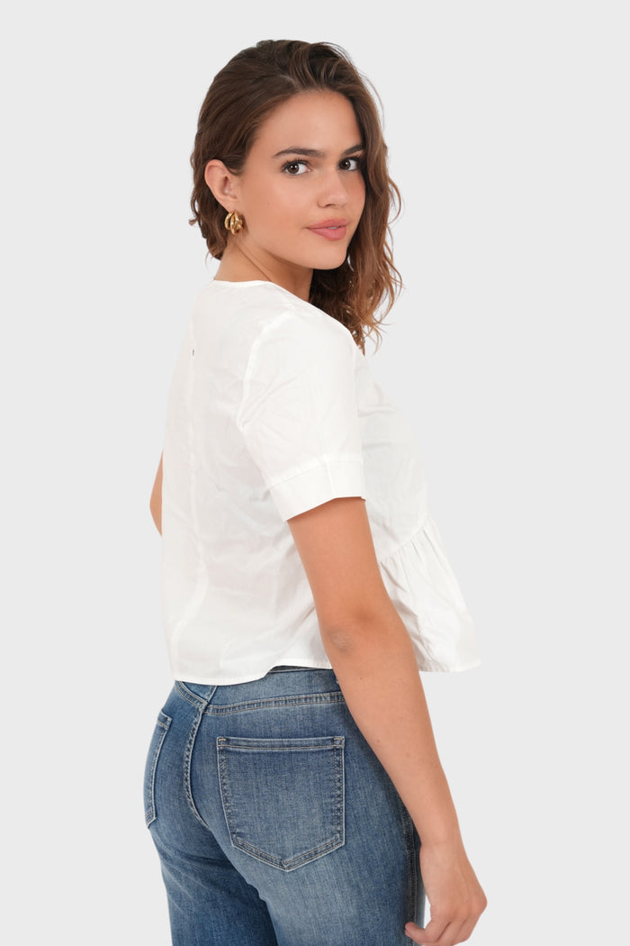 "Sofia" top white