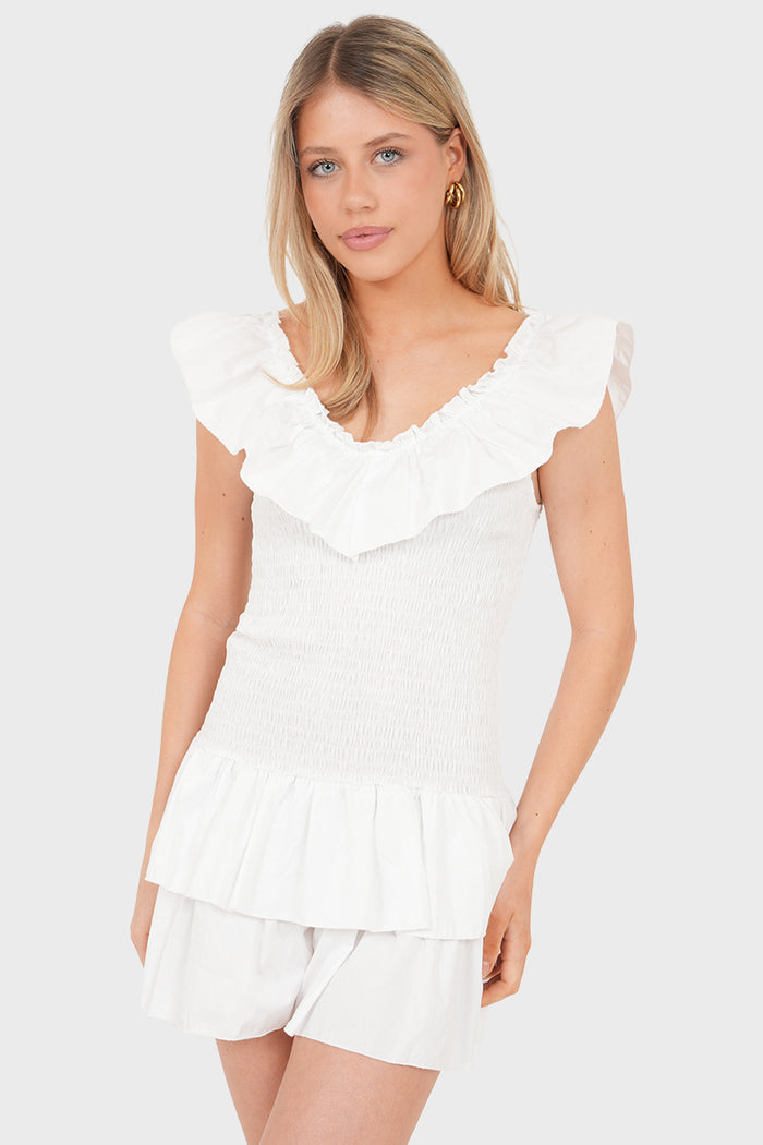 "Sol" dress white
