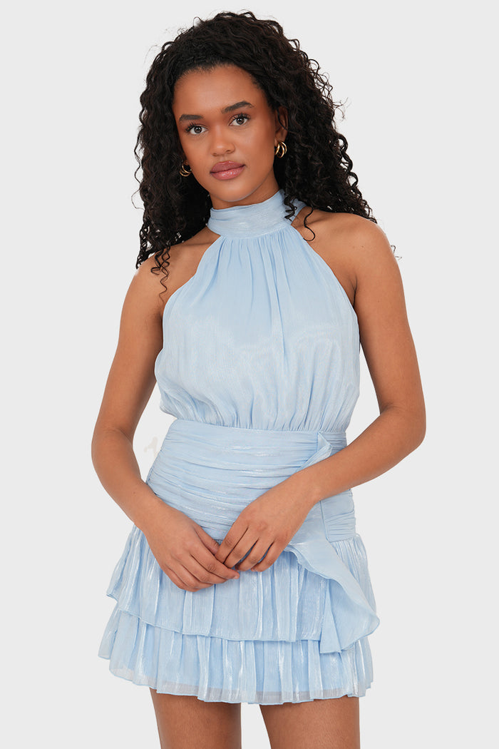 "Solene" dress light blue