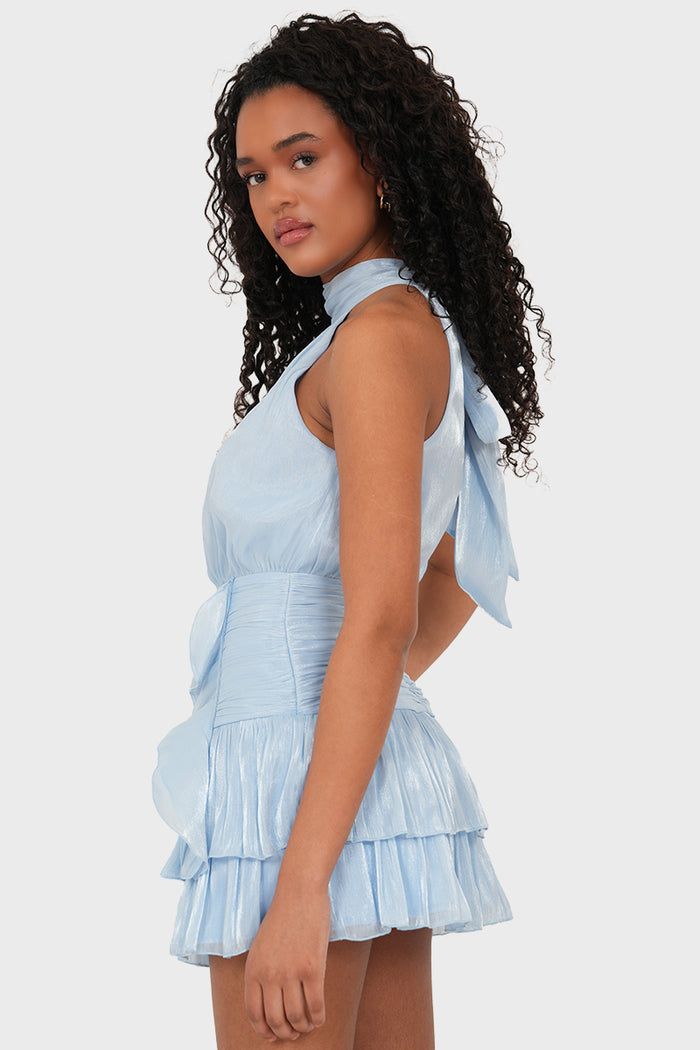 "Solene" dress light blue