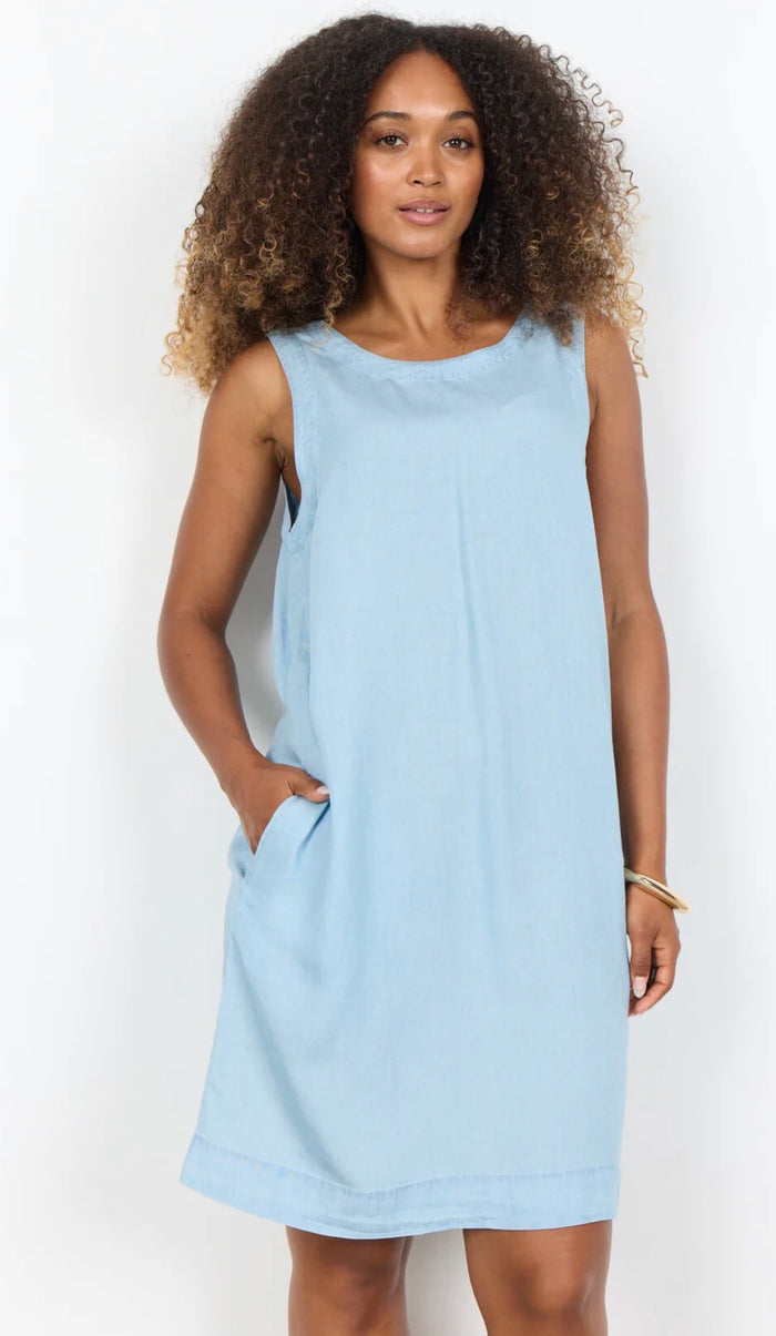 SOYA SC-LIV SLEEVELESS DRESS-LIGHT BLUE