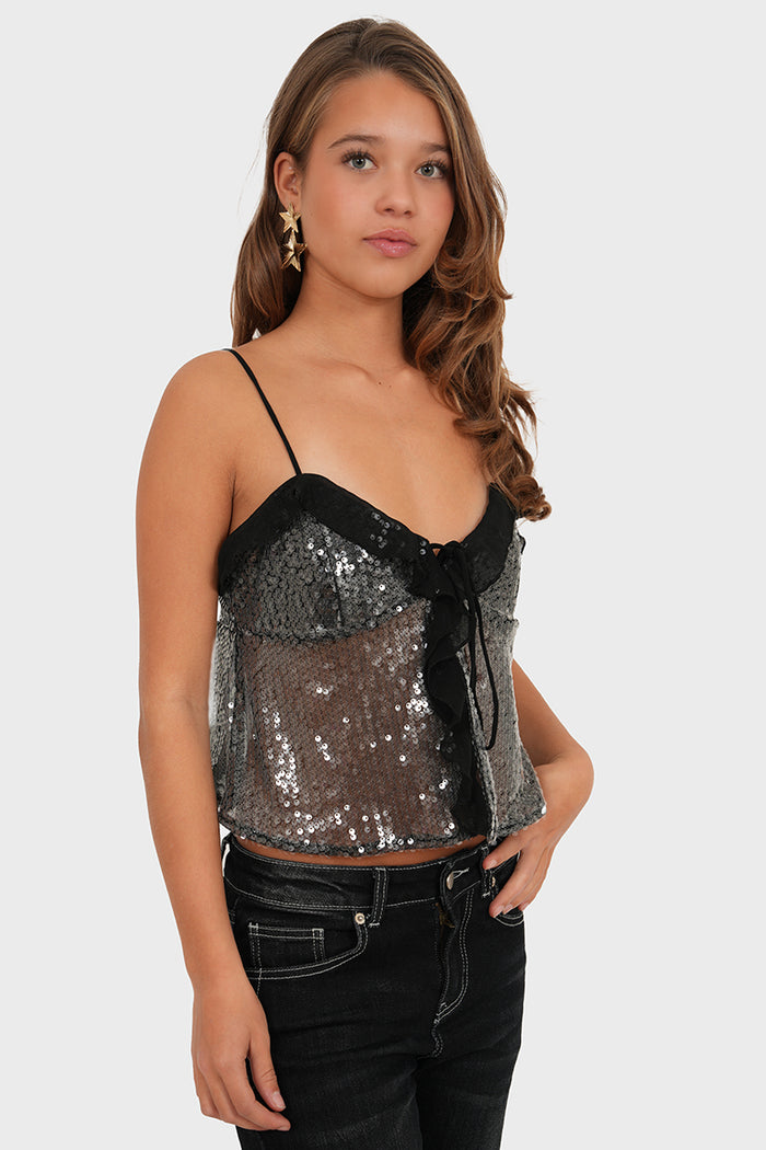 "Spark" top black