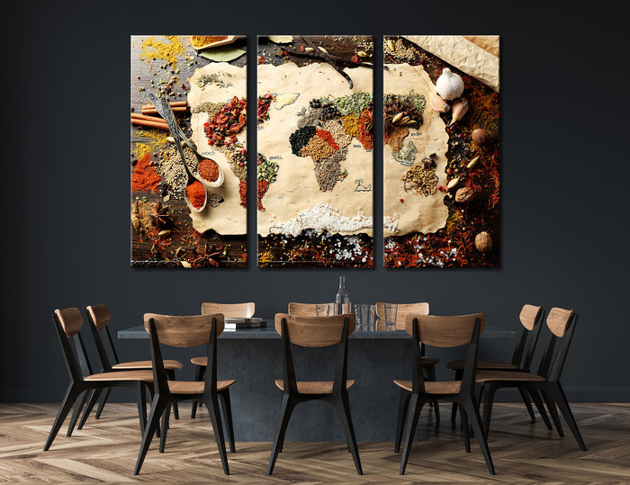 Spice Map Canvas Print #5043