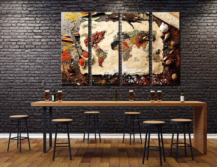 Spice Map Canvas Print #5043